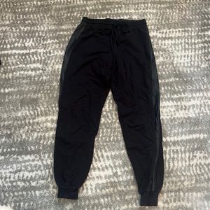 bobbi black joggers leather on side